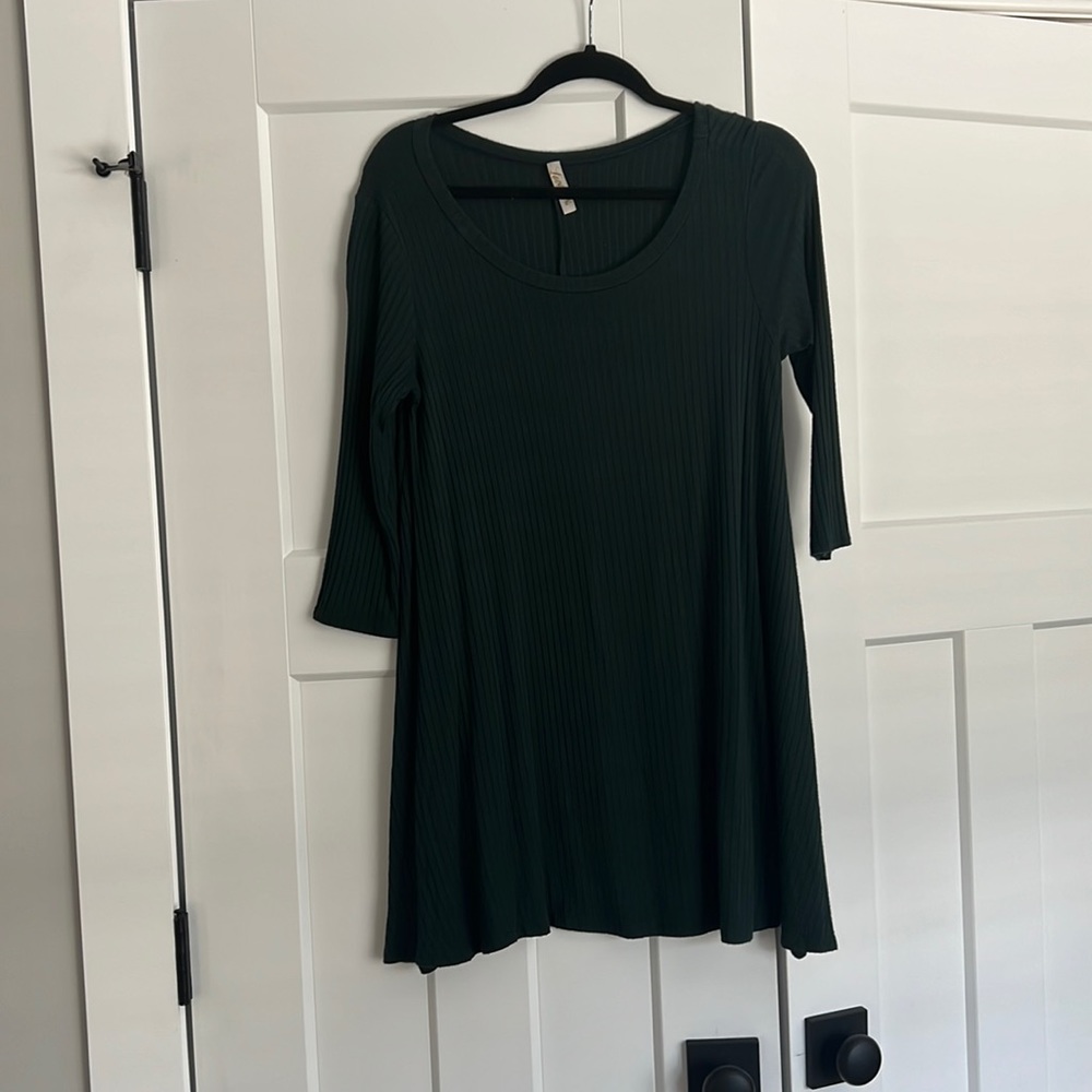 Dark green tshirt dress
